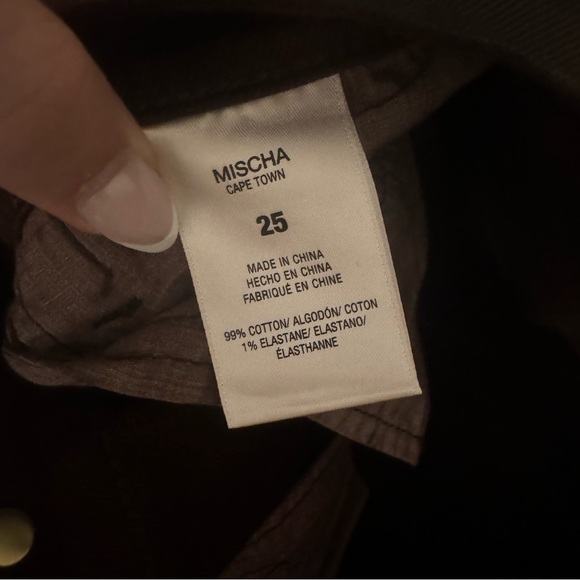 Favorite Daughter Coated Dark Brown Pants - Picture 3 of 5